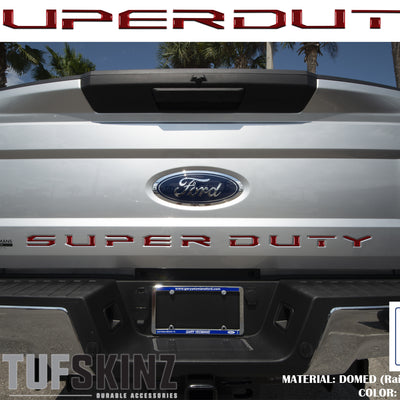 "SUPER DUTY" Tailgate Letter Inserts Fits 2017-2019 Ford Super Duty *OE Color - Ruby Red