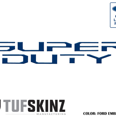 "SUPER DUTY" Hood Letter Inserts Fits 2017-2022 Ford Super Duty *OE Color - Ford Emblem Blue