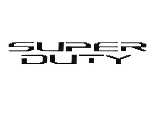 "SUPER DUTY" Hood Letter Inserts Fits 2017-2022 Ford Super Duty Gloss Black