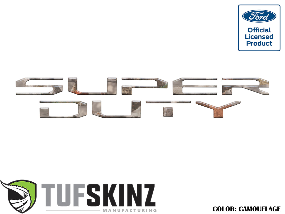 "SUPER DUTY" Hood Letter Inserts Fits 2017-2022 Ford Super Duty Camouflage