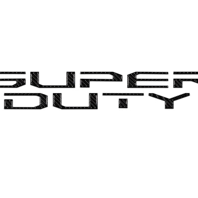 "SUPER DUTY" Hood Letter Inserts Fits 2017-2022 Ford Super Duty Real Carbon Fiber(Domed)