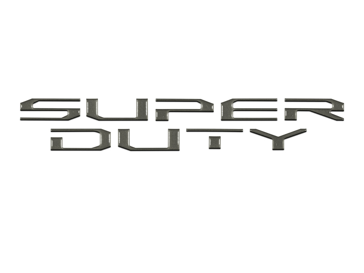 "SUPER DUTY" Hood Letter Inserts Fits 2017-2022 Ford Super Duty *OE Color - Magnetic