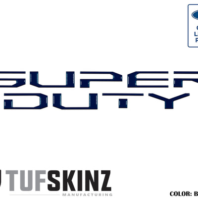 "SUPER DUTY" Hood Letter Inserts Fits 2017-2022 Ford Super Duty *OE Color - Blue Jeans Metallic