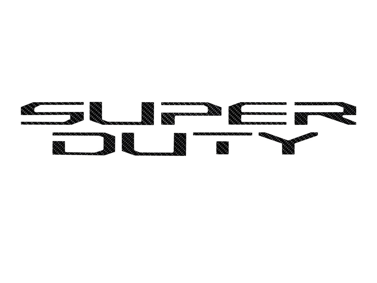 "SUPER DUTY" Hood Letter Inserts Fits 2017-2022 Ford Super Duty Real Carbon Fiber(Raw)