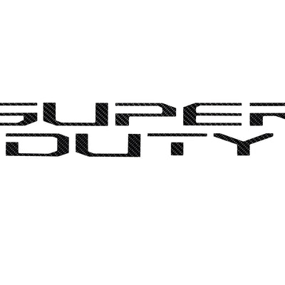 "SUPER DUTY" Hood Letter Inserts Fits 2017-2022 Ford Super Duty Real Carbon Fiber(Raw)