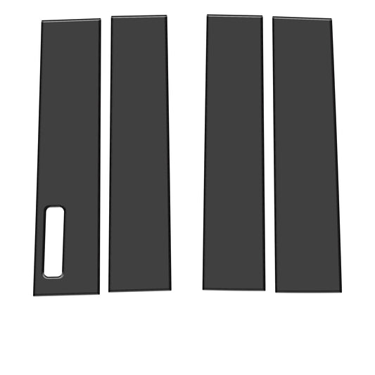 Super Crew/Super Cab Door Pillars W/Key Pad Accent Trim Fits 2017-2021 Ford Super Duty Super Crew/Super Cab Yes Gloss Black