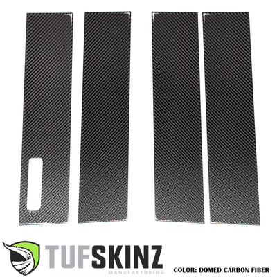 Super Crew/Super Cab Door Pillars W/Key Pad Accent Trim Fits 2017-2021 Ford Super Duty Super Crew/Super Cab Yes Real Carbon Fiber(Domed)