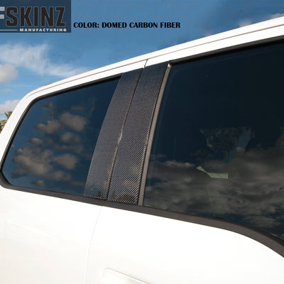 Super Crew/Super Cab Door Pillars W/Key Pad Accent Trim Fits 2015-2021 Ford F-150 Super Crew/Super Cab Yes Real Carbon Fiber(Domed)