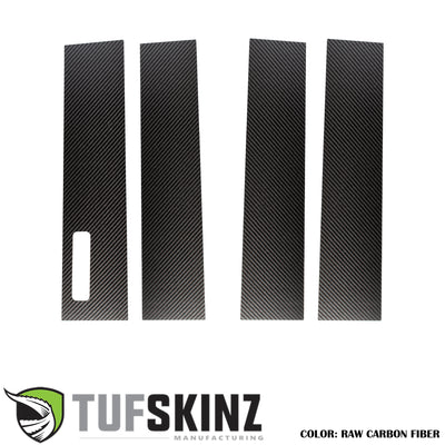 Super Crew/Super Cab Door Pillars W/Key Pad Accent Trim Fits 2015-2021 Ford F-150 Super Crew/Super Cab Yes Real Carbon Fiber(Raw)