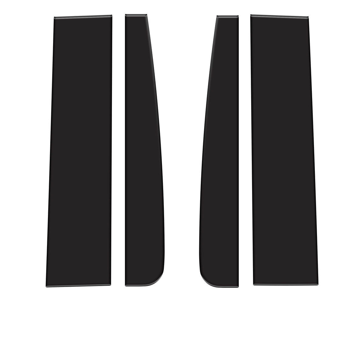 Regular Cab Door Pillars Accent Trim Fits 2017-2021 Ford Super Duty Regular Cab/Access Cab No Gloss Black