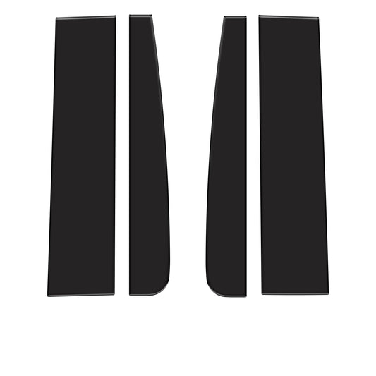 Regular Cab Door Pillars Accent Trim Fits 2017-2021 Ford Super Duty Regular Cab/Access Cab No Gloss Black