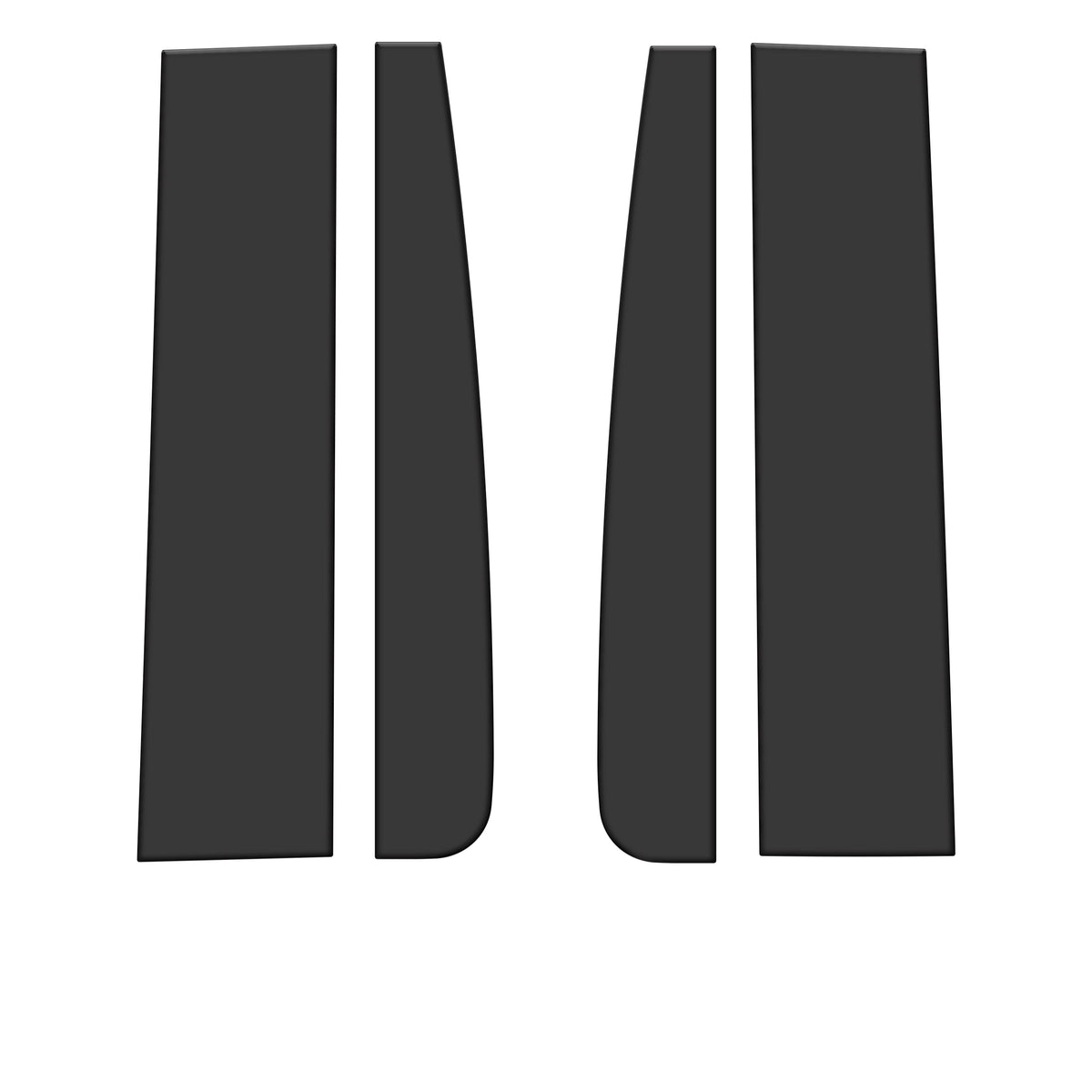 Regular Cab Door Pillars Overlays Fits 2015-2021 Ford F-150 Regular Cab/Access Cab No Matte Black