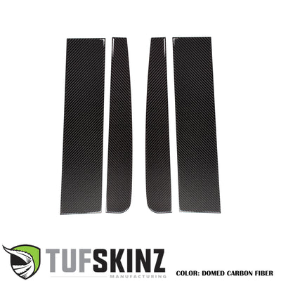 Regular Cab Door Pillars Overlays Fits 2015-2021 Ford F-150 Regular Cab/Access Cab No Real Carbon Fiber(Domed)