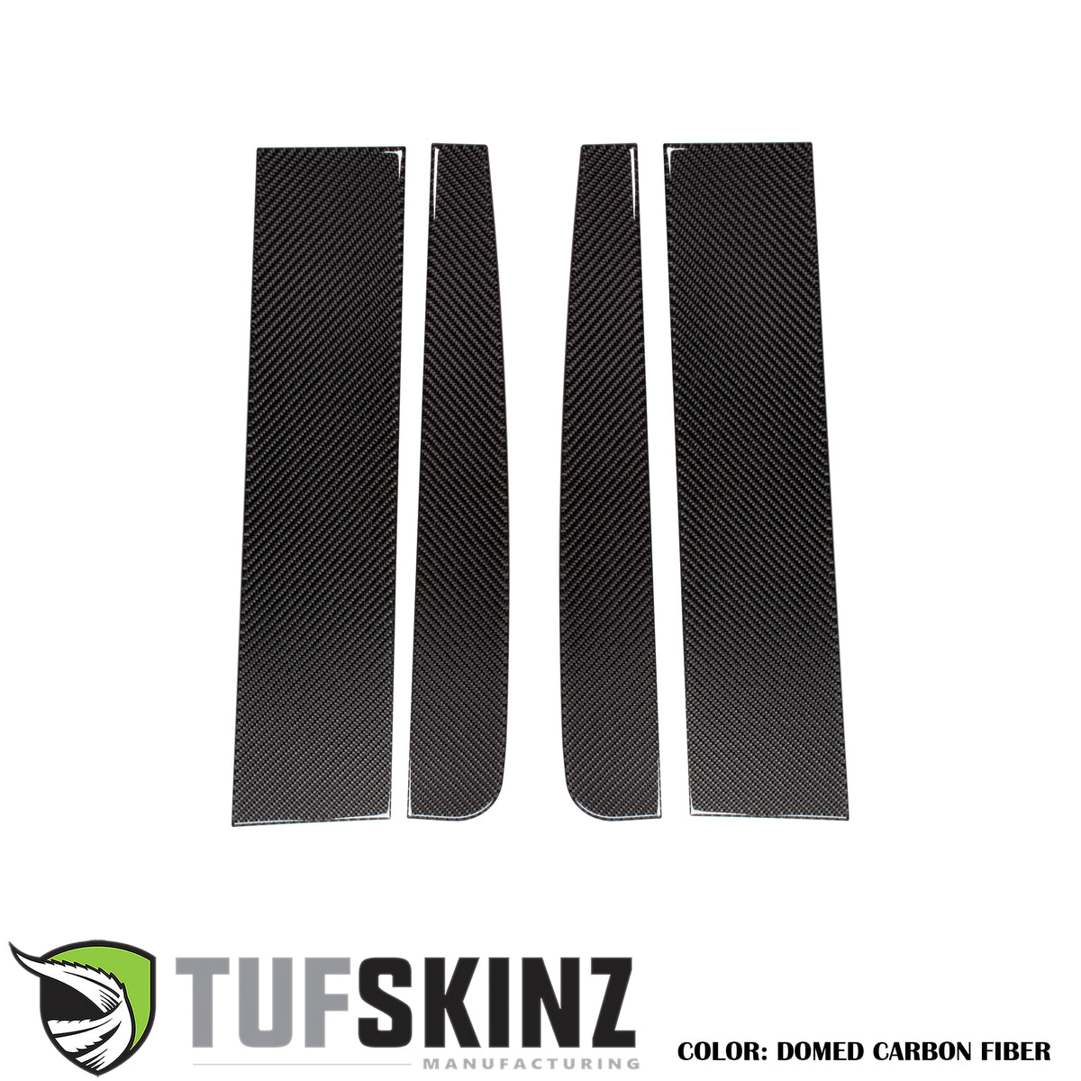 Regular Cab Door Pillars Accent Trim Fits 2017-2021 Ford Super Duty Regular Cab/Access Cab No Real Carbon Fiber(Domed)