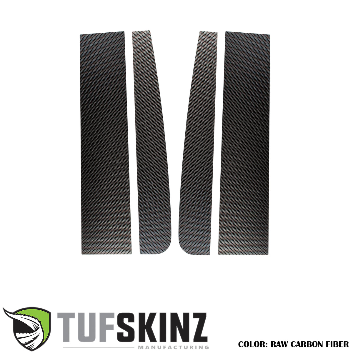 Regular Cab Door Pillars Accent Trim Fits 2017-2021 Ford Super Duty Regular Cab/Access Cab No Real Carbon Fiber(Raw)