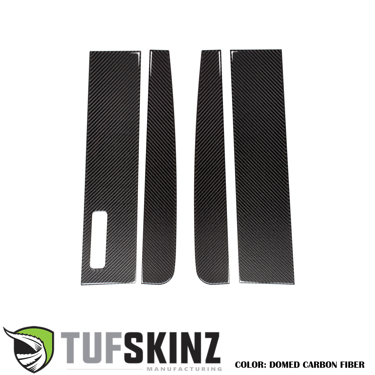 Regular Cab Door Pillars w/Key Pad cut out Fits 2017-2021 Ford Super Duty Regular Cab/Access Cab Yes Real Carbon Fiber(Domed)