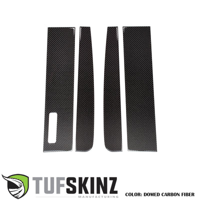 Regular Cab Door Pillars w/Key Pad cut out Fits 2017-2021 Ford Super Duty Regular Cab/Access Cab Yes Real Carbon Fiber(Domed)