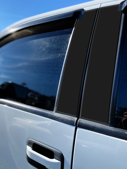 Super Crew/Super Cab Door Pillars Accent Trim Fits 2009-2014 Ford F-150 Gloss Black