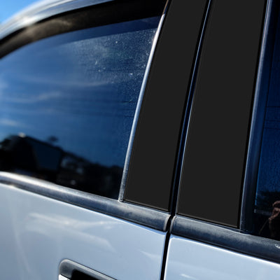 Super Crew/Super Cab Door Pillars Accent Trim Fits 2009-2014 Ford F-150 Matte Black