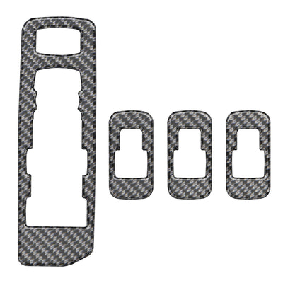 Door Switch Accent Trim Fits 2017-2022 Ford Super Duty Real Carbon Fiber(Domed)