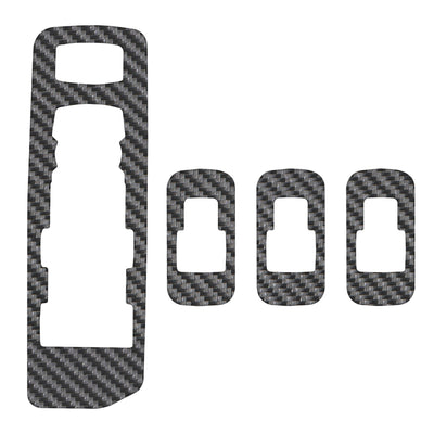 Door Switch Accent Trim Fits 2017-2022 Ford Super Duty Real Carbon Fiber(Raw)