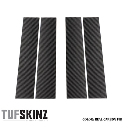 B-Pillar Accent Trim Fits 2019-2022 Chevrolet Silverado HD Silverado HD Real Carbon Fiber(Raw)