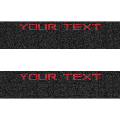 Crew Cab Rear Door Accent Trim Fits 2014-2022 Chevrolet Silverado + Silverado HD Yes Crew Cab Black textured w/Custom Text