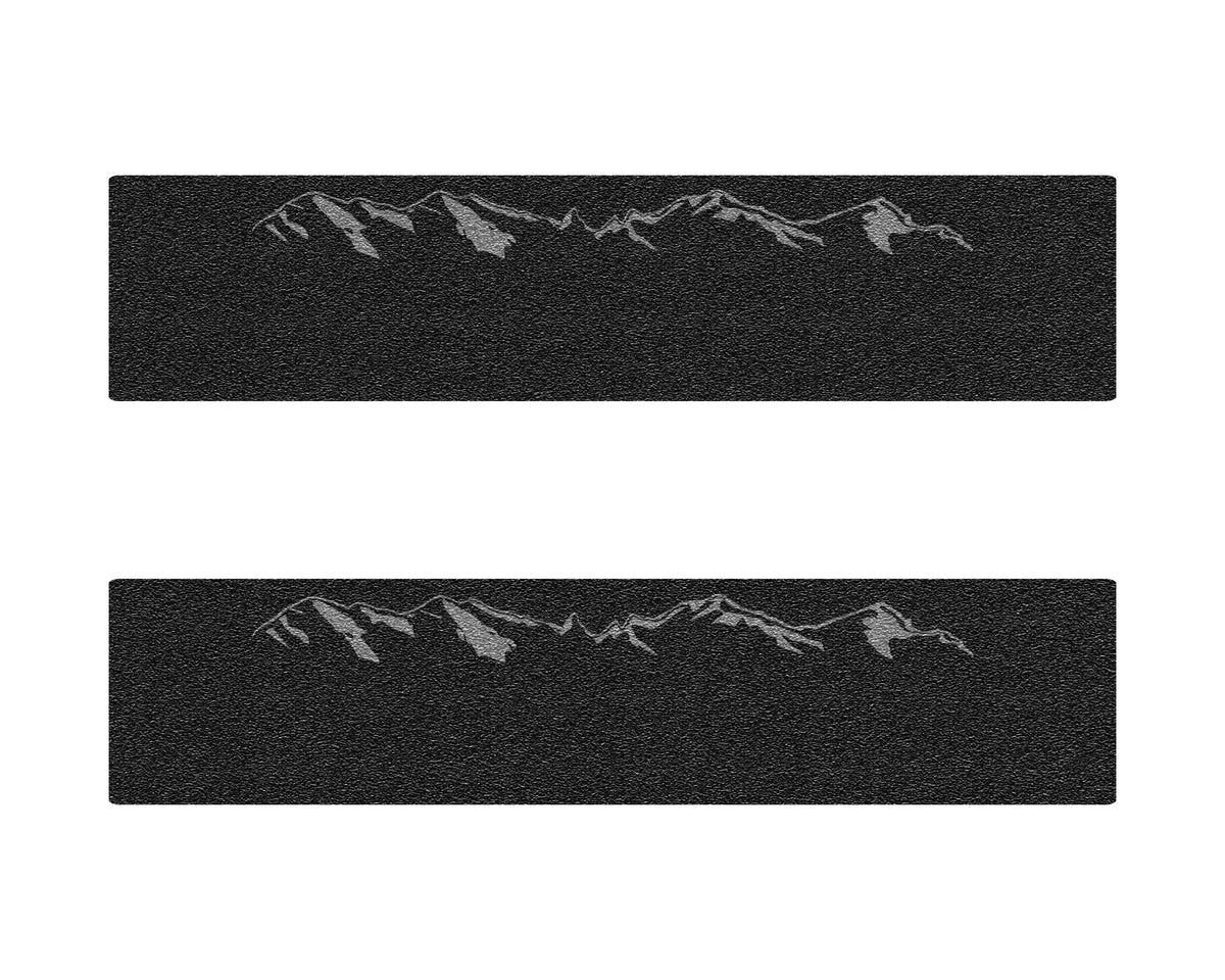 Crew Cab Rear Door Accent Trim Fits 2014-2022 Chevrolet Silverado + Silverado HD No Crew Cab Black Textured w/Mountain Logo