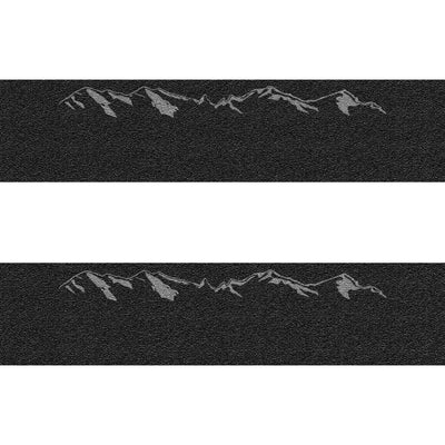 Crew Cab Rear Door Accent Trim Fits 2014-2022 Chevrolet Silverado + Silverado HD No Crew Cab Black Textured w/Mountain Logo