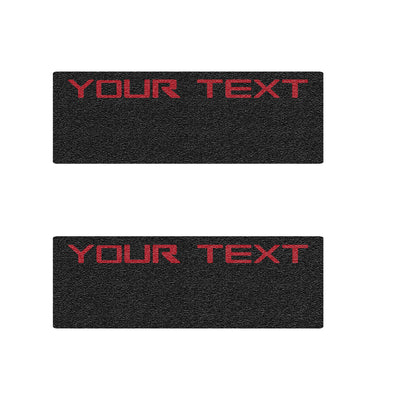 D-Cab Rear Door Sill Accent Trim Fits 2014-2022 Chevrolet Silverado Yes D-Cab Black textured w/Custom Text