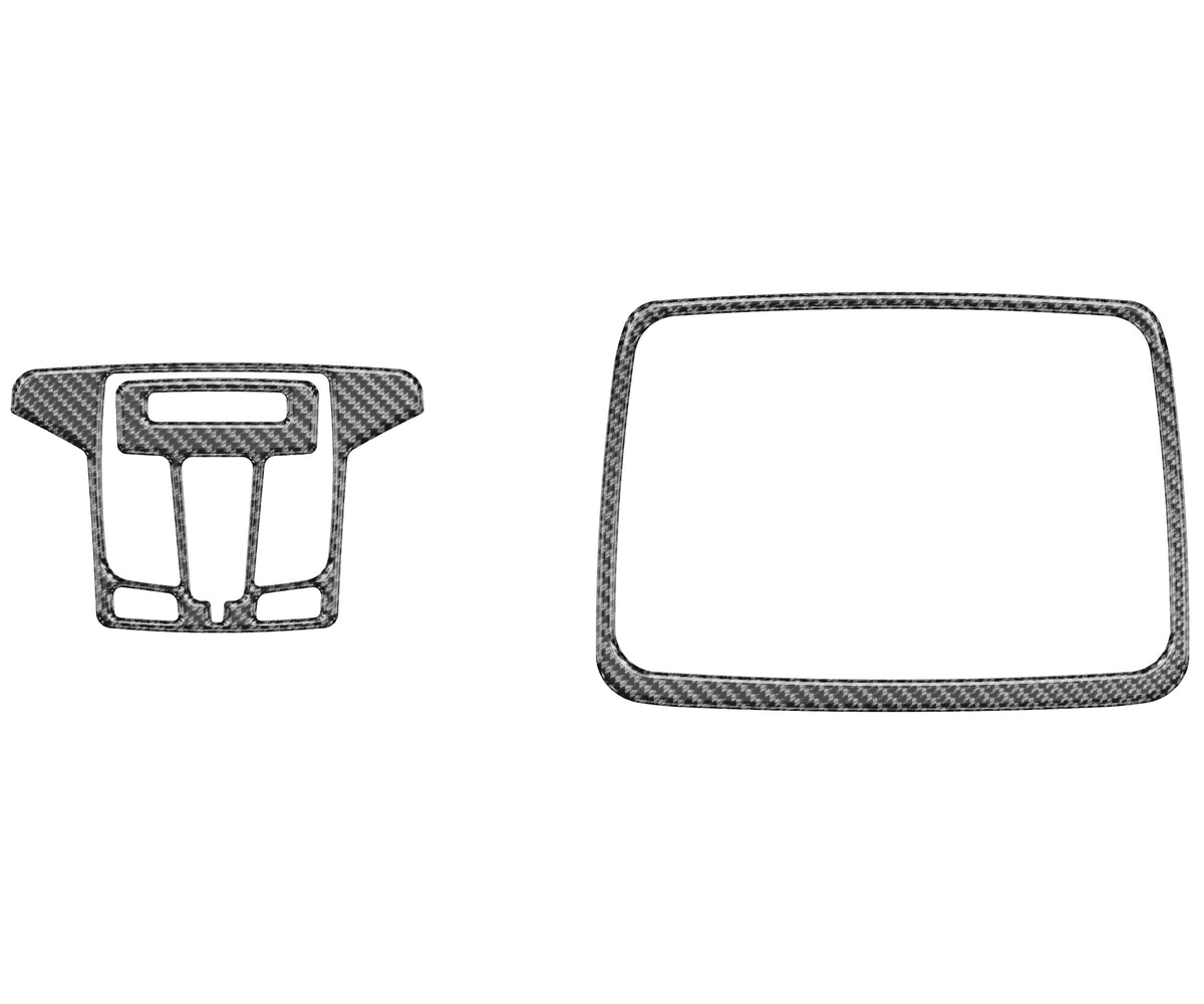 Overhead w/Sunroof and Homelink Accent Trim Fits 2019-2022 Chevrolet Silverado w/Sunroof and Homelink Real Carbon Fiber(Domed)