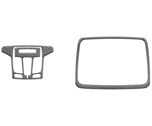 Overhead w/Sunroof and Homelink Accent Trim Fits 2019-2022 Chevrolet Silverado w/Sunroof and Homelink Real Carbon Fiber(Domed)