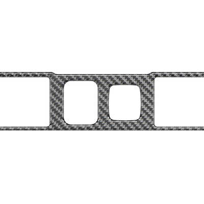 Rear USB Accent Trim Fits 2019-2022 Chevrolet Silverado Double USB Real Carbon Fiber(Domed)