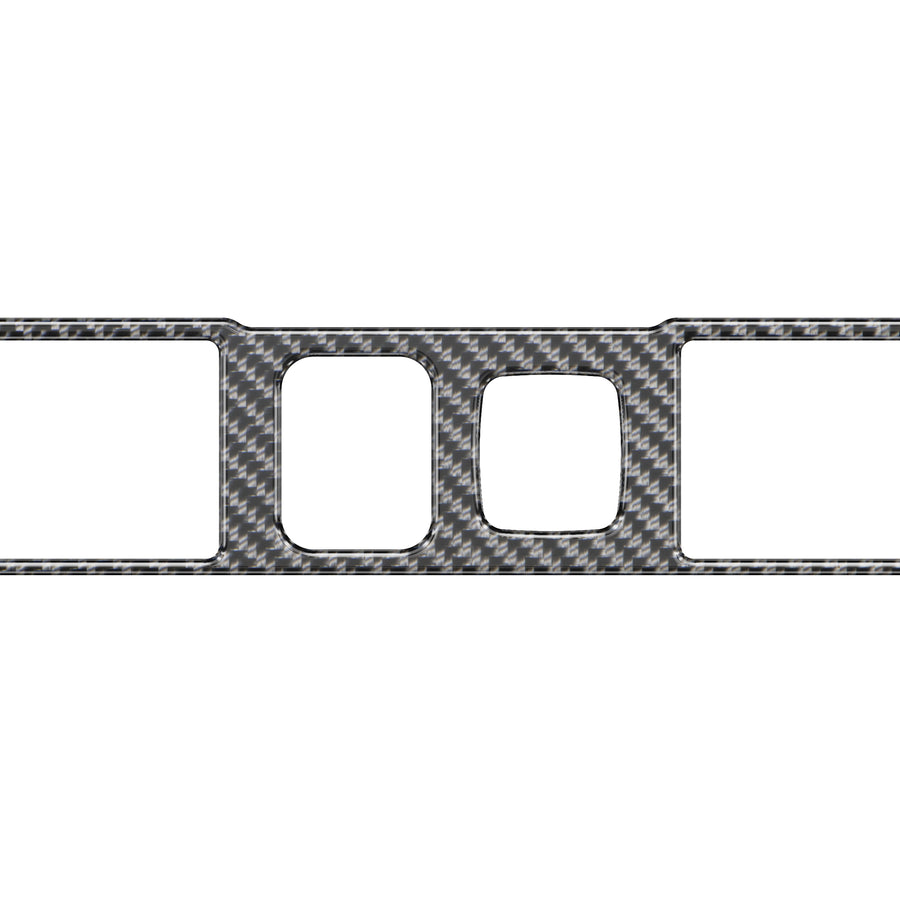 Rear USB Accent Trim Fits 2019-2022 Chevrolet Silverado Double USB Real Carbon Fiber(Domed)