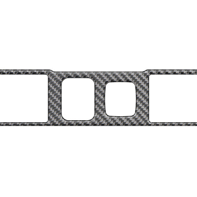 Rear USB Accent Trim Fits 2019-2022 Chevrolet Silverado Double USB Real Carbon Fiber(Domed-Matte)