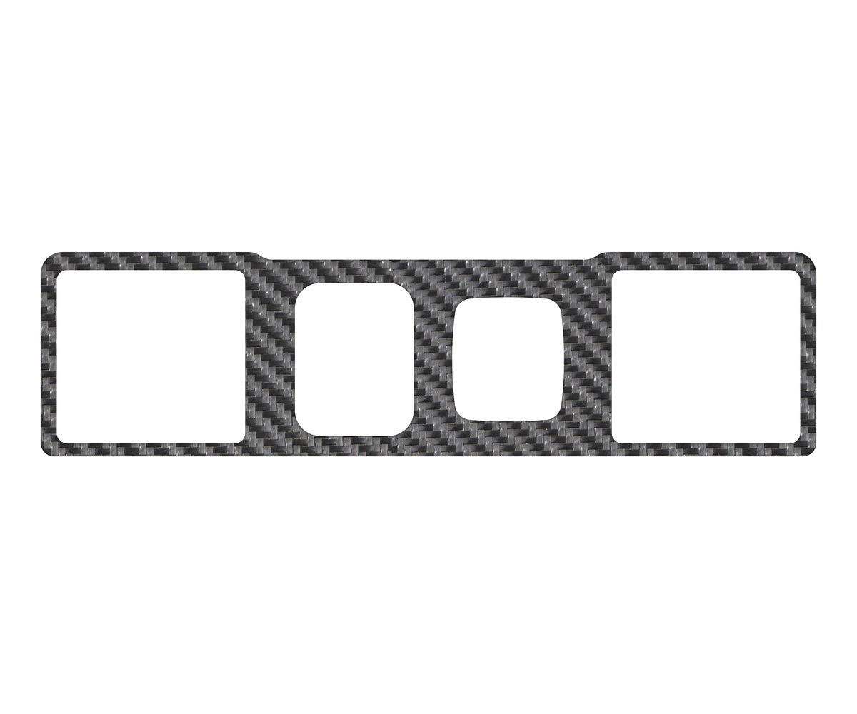 Rear USB Accent Trim Fits 2019-2022 Chevrolet Silverado Double USB Real Carbon Fiber(Raw)