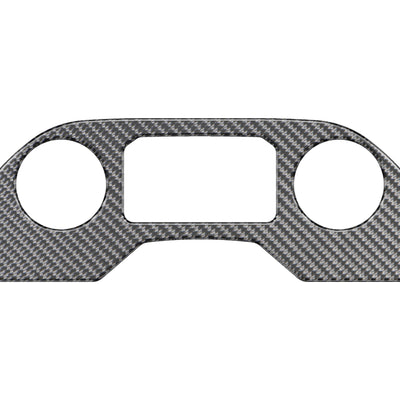 Center Dash Climate Control Without Heated Seats Accent Trim Fits 2019-2022 Chevrolet Silverado Without Heated Seats Real Carbon Fiber(Domed)