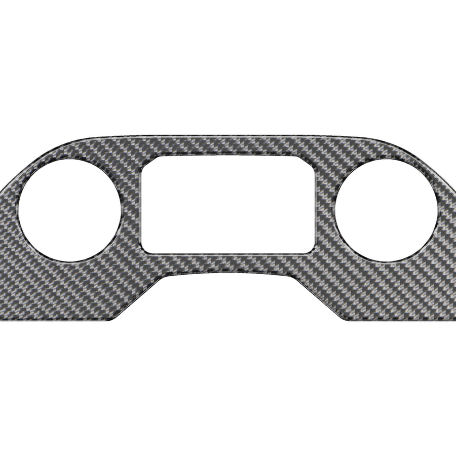 Center Dash Climate Control Without Heated Seats Accent Trim Fits 2019-2022 Chevrolet Silverado Without Heated Seats Real Carbon Fiber(Domed)