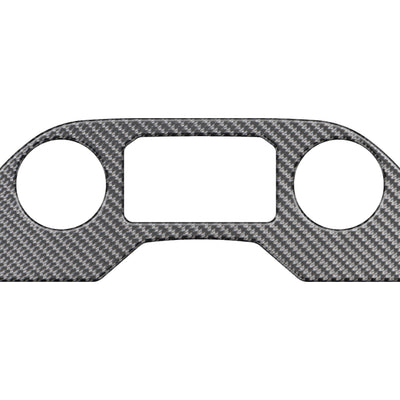 Center Dash Climate Control Without Heated Seats Accent Trim Fits 2019-2022 Chevrolet Silverado Without Heated Seats Real Carbon Fiber(Domed-Matte)