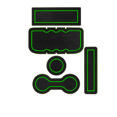 Foam Cup Holder inserts (Automatic) Inserts Fits 2005-2015 Toyota Tacoma Black/Green