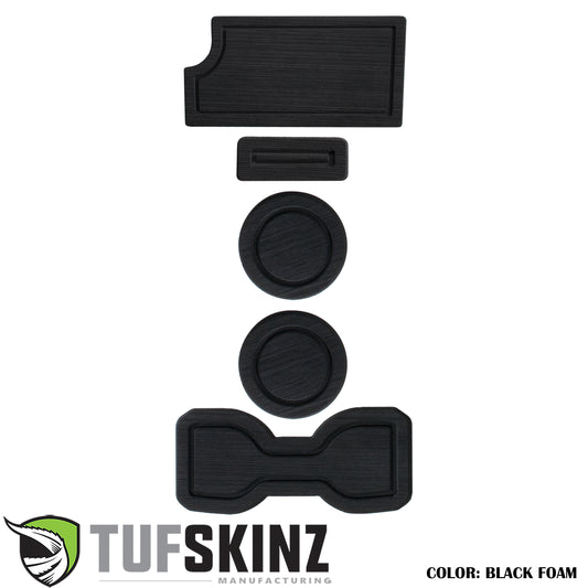 FOAM Cup Holder Inserts(Include QI Insert/Manual) Inserts Fits 2016-2022 Toyota Tacoma Manual Yes - Add QI Charger Insert Black/Black