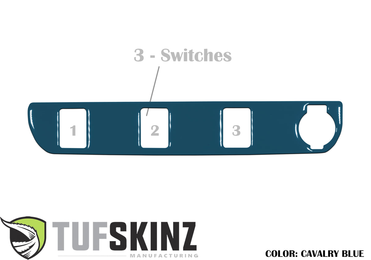 Center Dash Switch Panel with 3-Switches Accent Trim Fits 2016-2021 Toyota Tacoma 3-Switch *OE Color - Cavalry Blue
