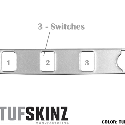 Center Dash Switch Panel with 3-Switches Accent Trim Fits 2016-2021 Toyota Tacoma 3-Switch *OE Color - Silver Sky Metallic