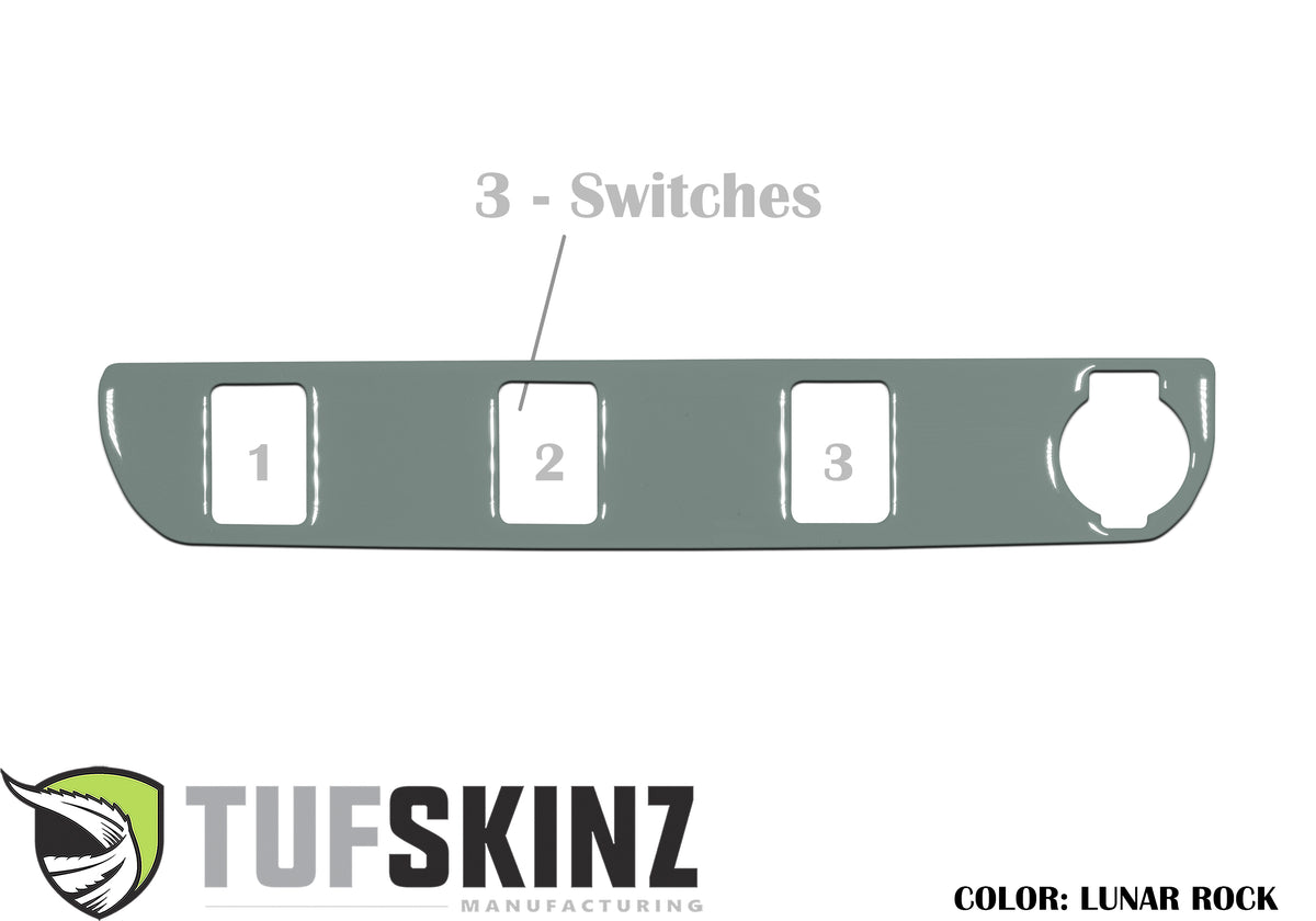 Center Dash Switch Panel with 3-Switches Accent Trim Fits 2016-2021 Toyota Tacoma 3-Switch *OE Color - Lunar Rock