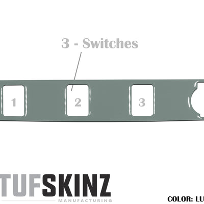 Center Dash Switch Panel with 3-Switches Accent Trim Fits 2016-2021 Toyota Tacoma 3-Switch *OE Color - Lunar Rock