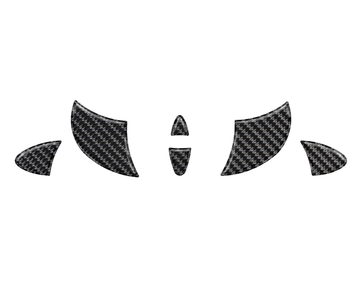 Steering Wheel Inserts Inserts Fits 2009-2021 Toyota 4Runner Real Carbon Fiber(Domed)