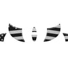 Steering Wheel Inserts Inserts Fits 2009-2022 Toyota Tundra Black & Metallic Silver American Flag