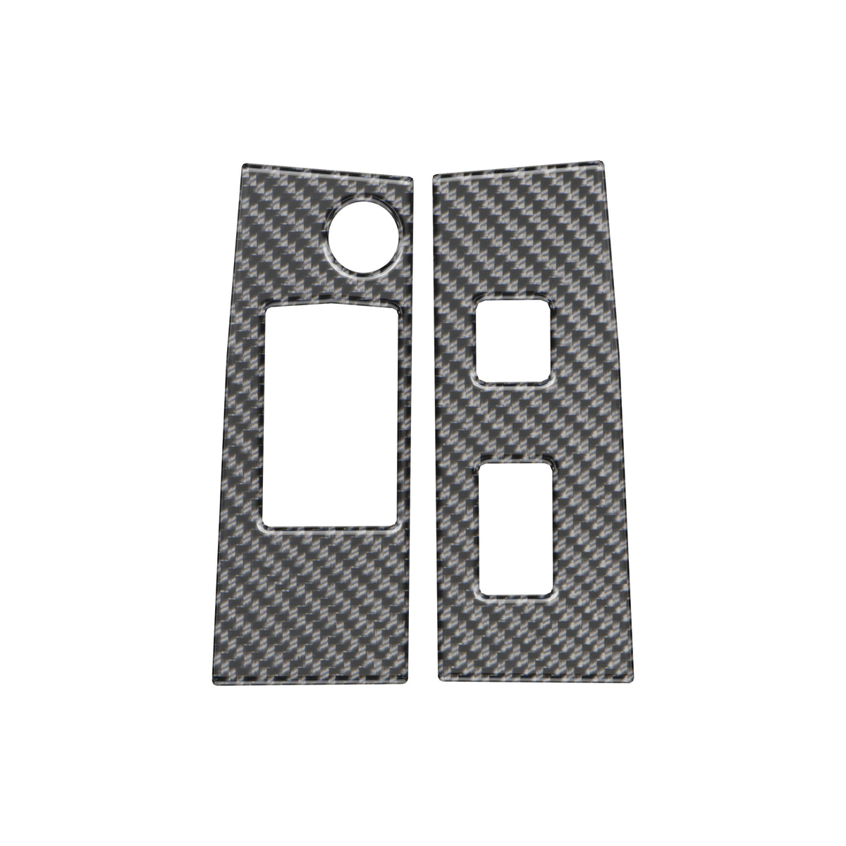 Access Cab Door Switch Panel Accent Trim Fits 2016-2023 Toyota Tacoma Access Cab Real Carbon Fiber(Domed)