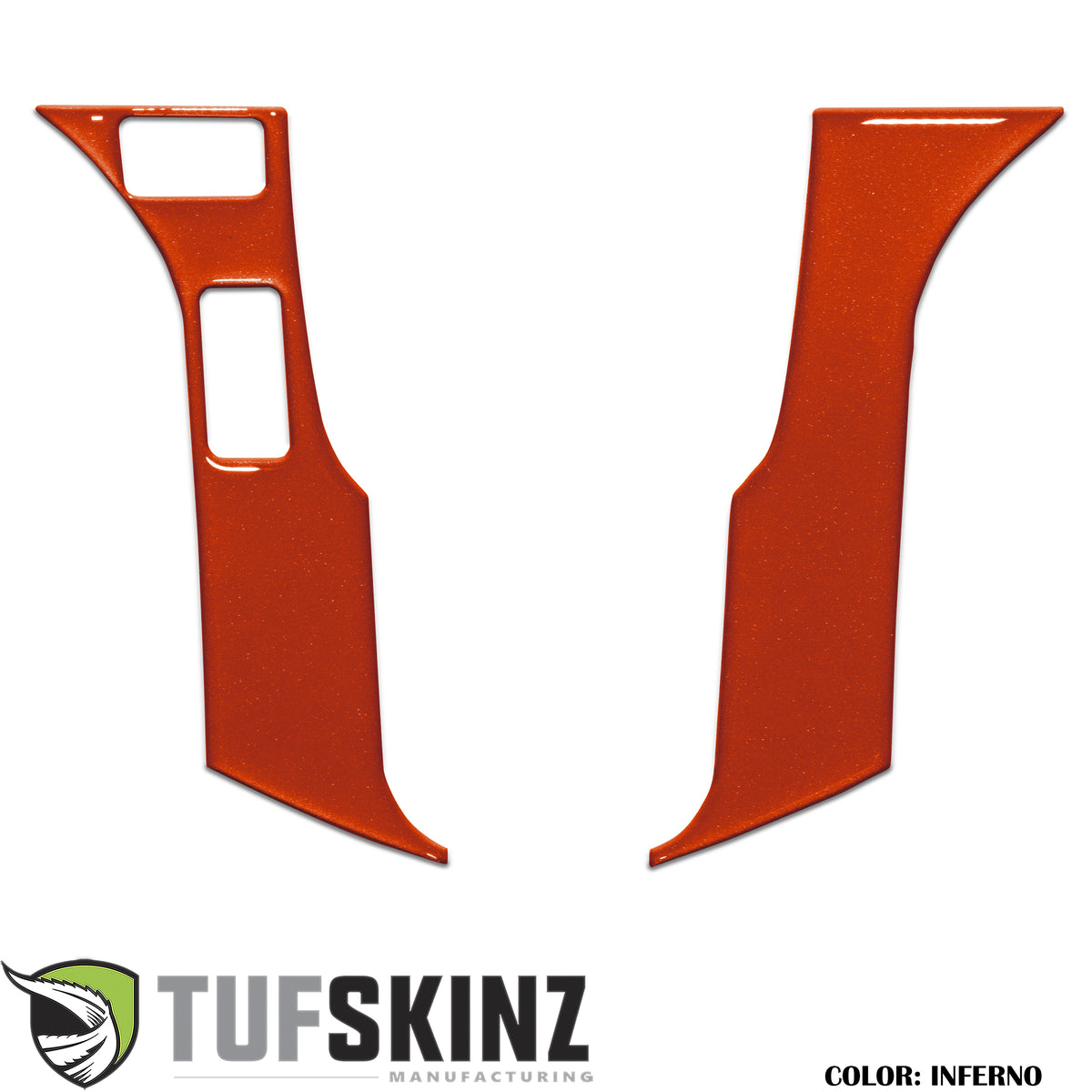 Steering Wheel Trim - 2 Buttons Accent Trim Fits 2016-2021 Toyota Tacoma 2-Buttons Inferno (Similar to EXTERIOR Inferno Orange)