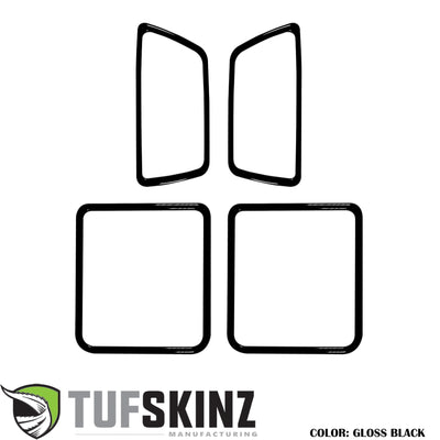 Access Cab Door Handle Surround Accent Trim Fits 2016-2021 Toyota Tacoma Access Cab Gloss Black